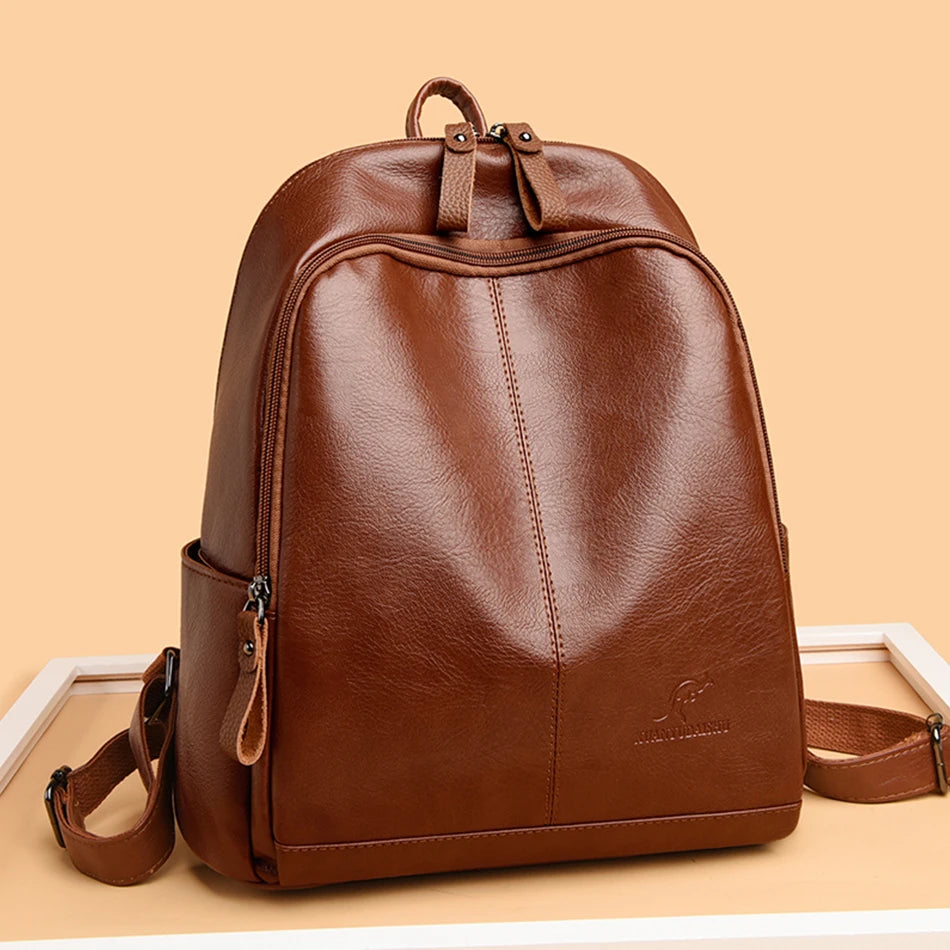 Luxury Leather Travel Backpack – Chic Meets Functional