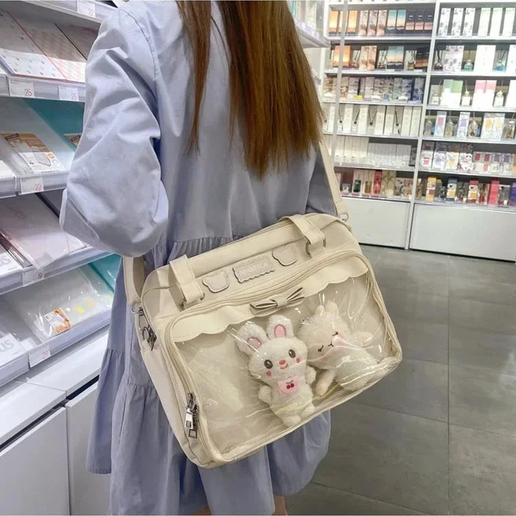 Transparent Ita Bag – Cute Canvas Crossbody for Girls
