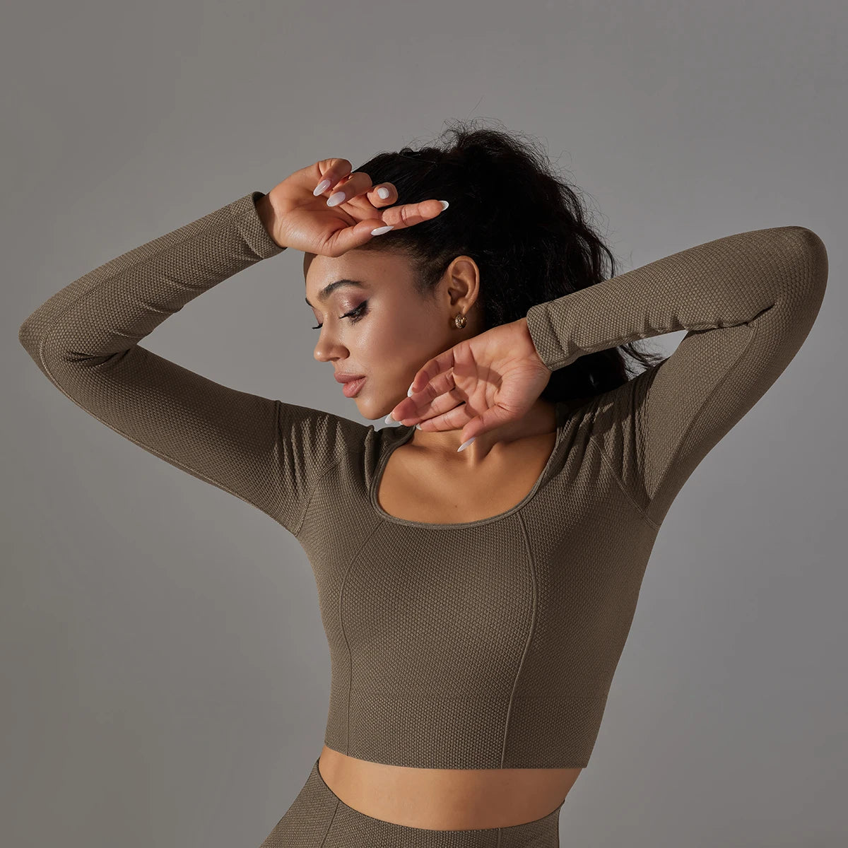Women’s Long Sleeve Yoga Crop Top