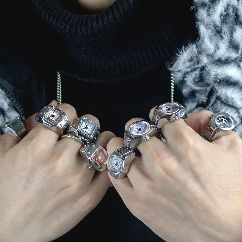 Retro Watch Ring – Hip-Hop Punk Style