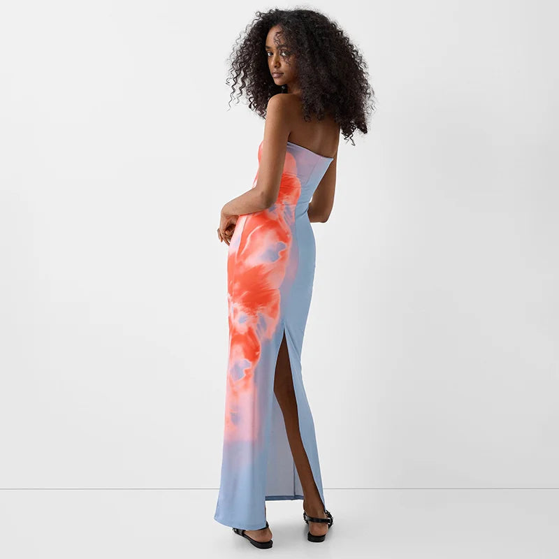 Sexy Strapless Tube Maxi Dress