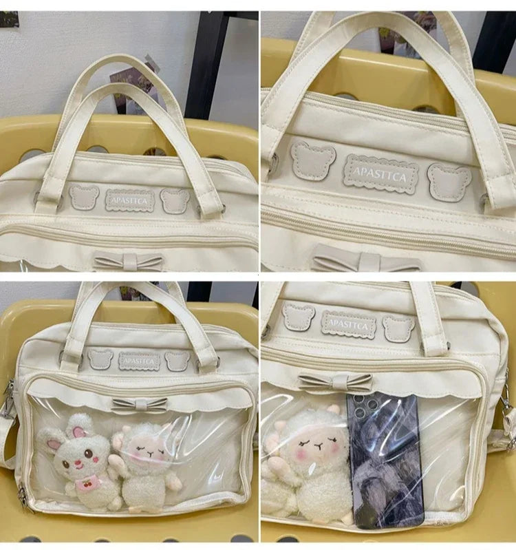 Transparent Ita Bag – Cute Canvas Crossbody for Girls
