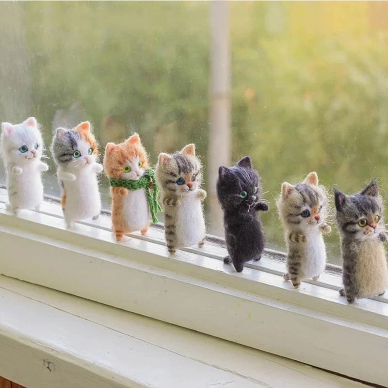 DIY Needle Felt Kit – Cute Cat Wool Felting for Beginners