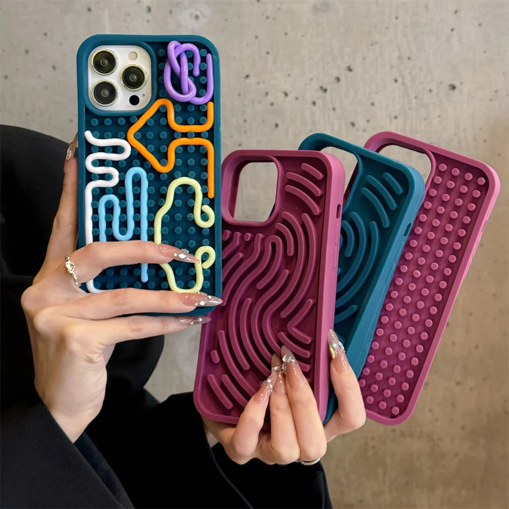 Funny DIY Pattern Phone Case – Shockproof Silicone for iPhone