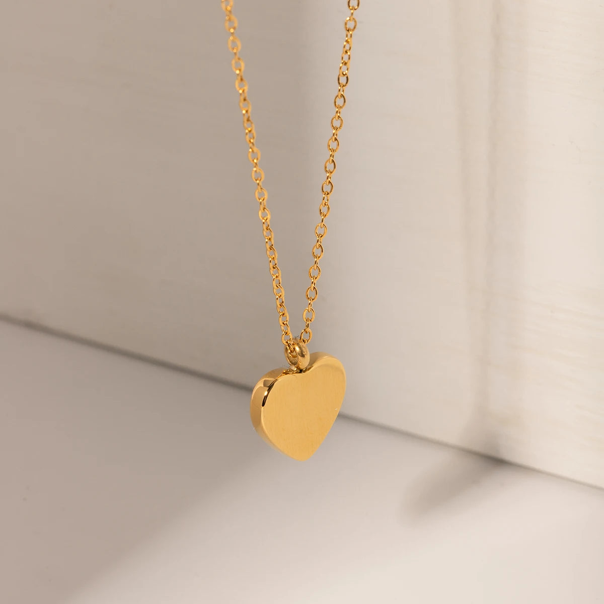 Gold Plated Red Agate Heart Pendant Necklace