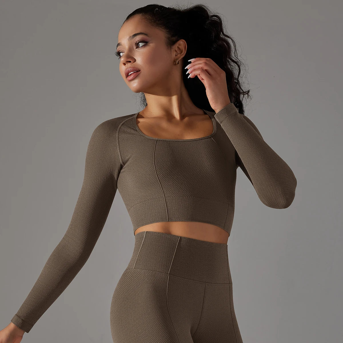 Women’s Long Sleeve Yoga Crop Top