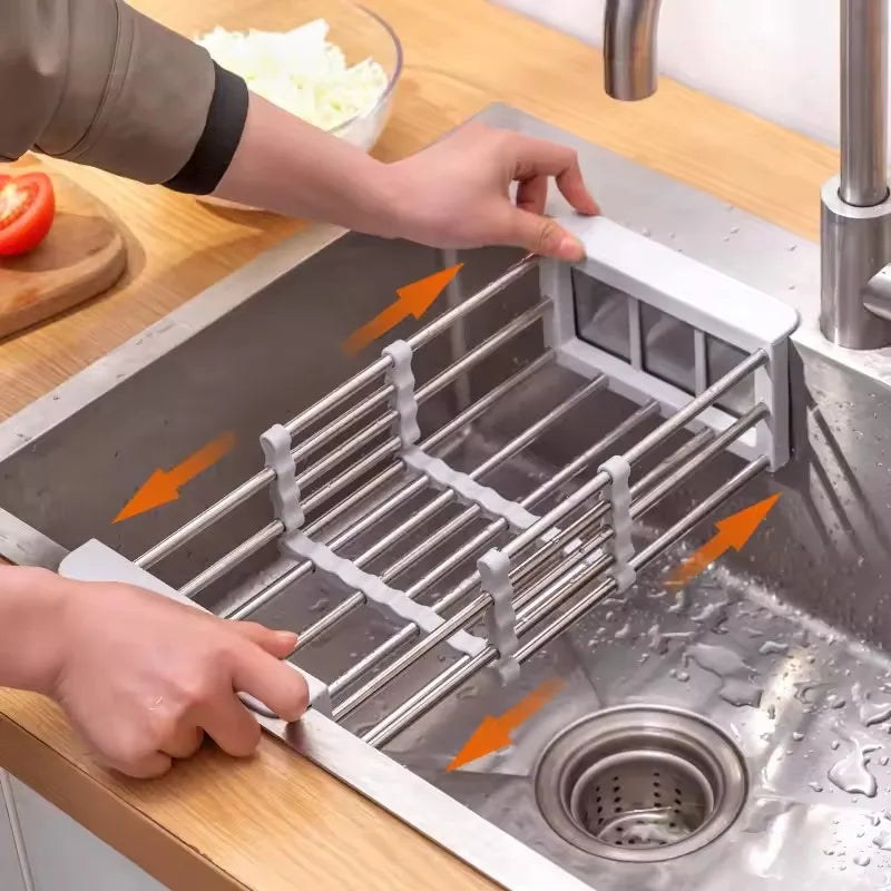 Adjustable Over-the-Sink Dish Drying Rack
