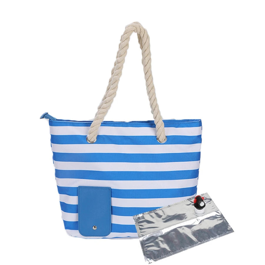 1.5L Portable Thermal Lunch Bag with Wine Pocket