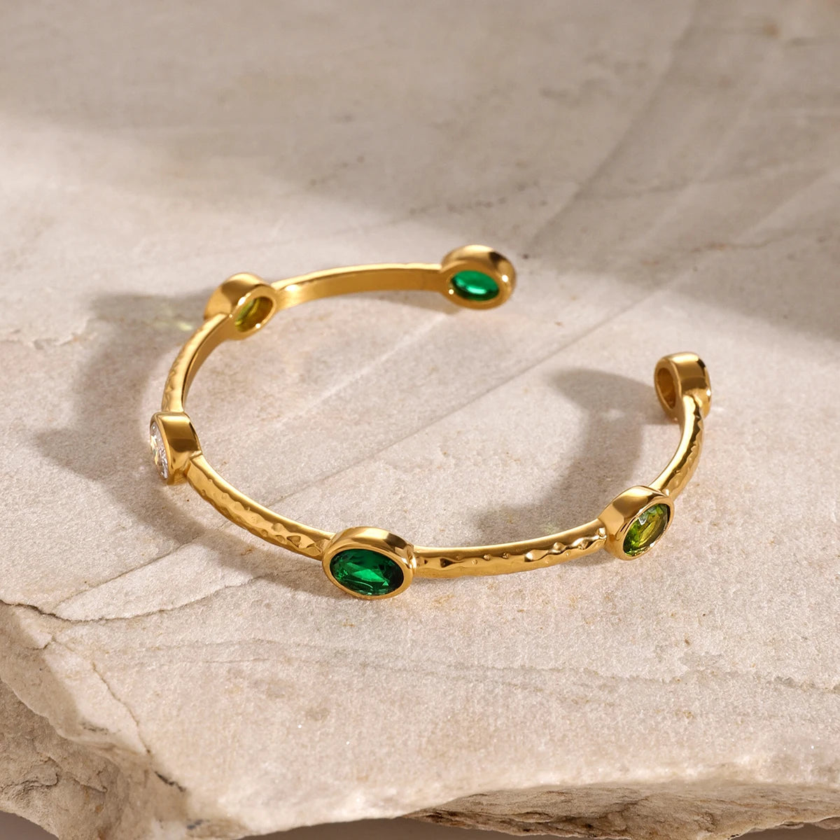 Green Zircon Adjustable Bracelet