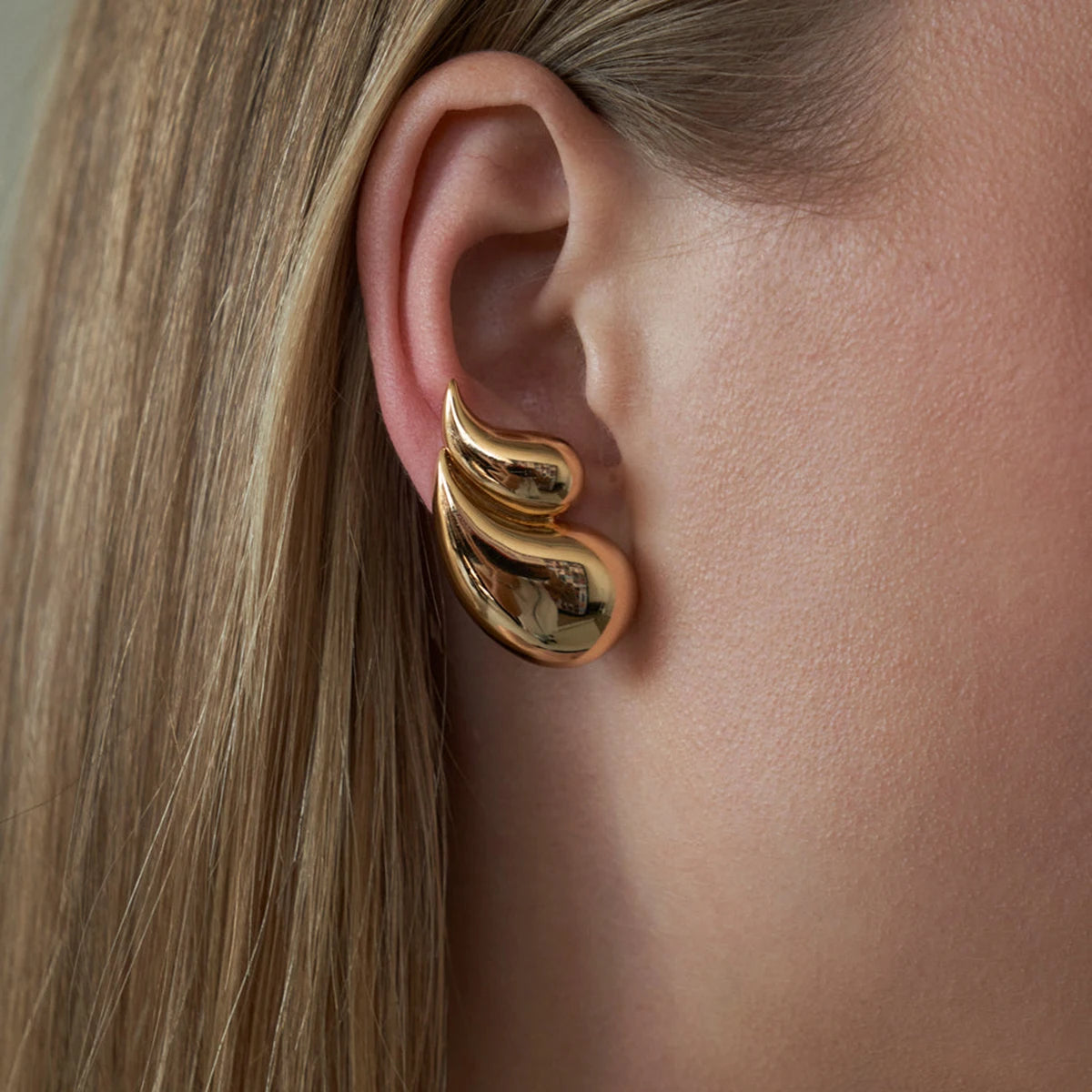 Double-Layer Water Drop Earrings