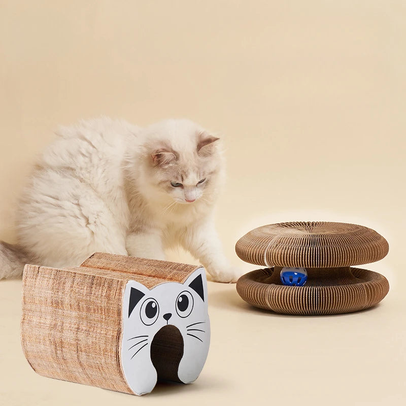 Magic Accordion Cat Toy – Claw-Safe Fun & Cozy Bed