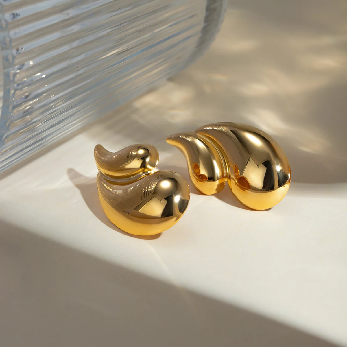 Double-Layer Water Drop Earrings