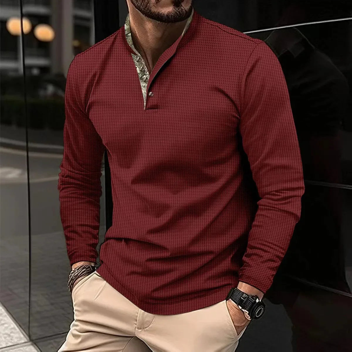 Men’s Polo Long Sleeve Shirt – Sporty and Refined