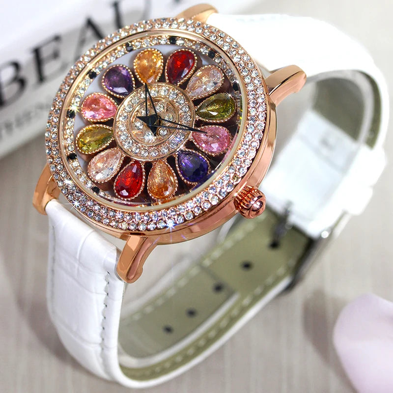 Women's White Belt Quartz Watch