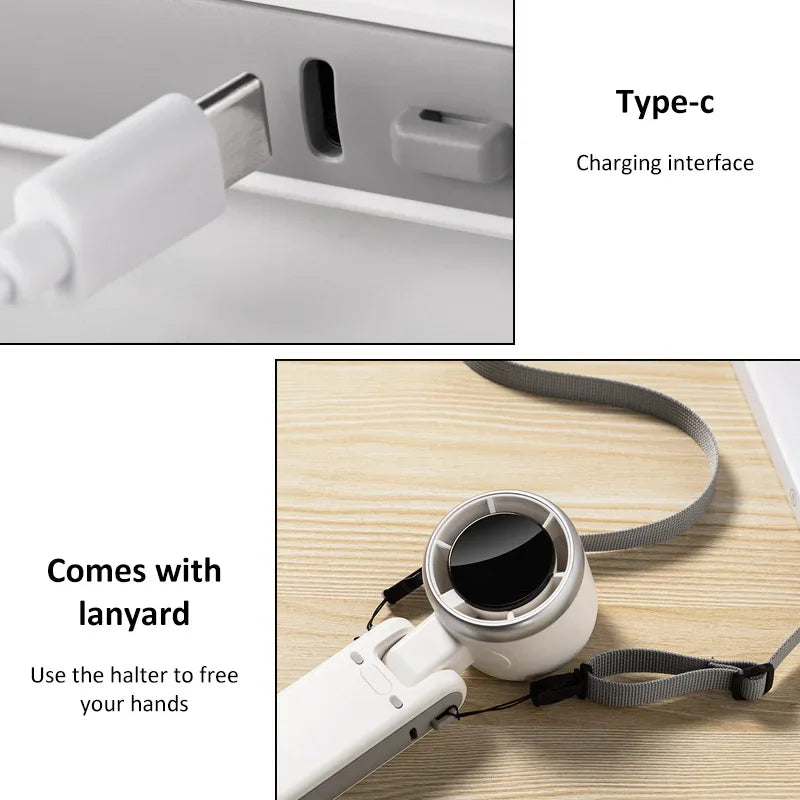 Folding Turbo Neck & Desktop Mini Fan