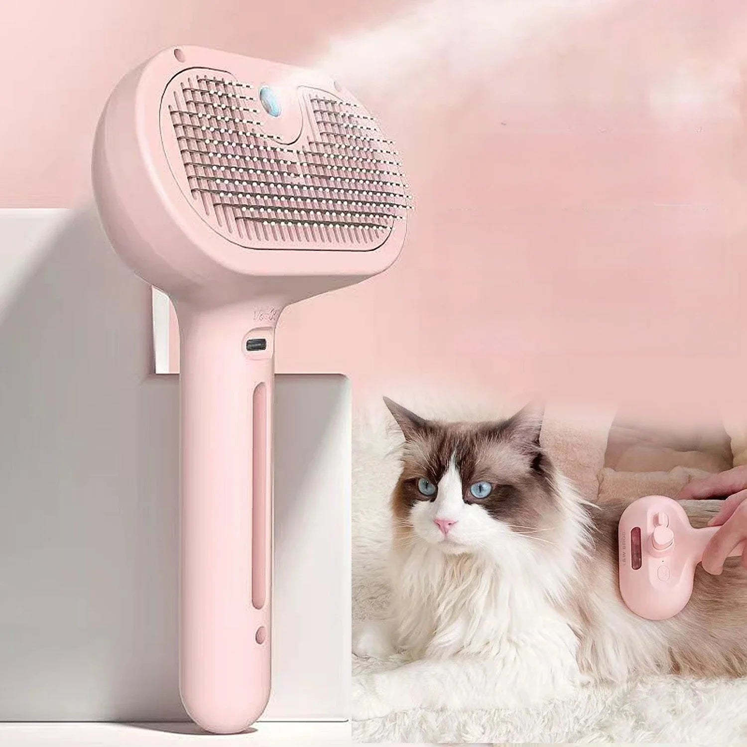 Cat Steam Spray Brush – 2-in-1