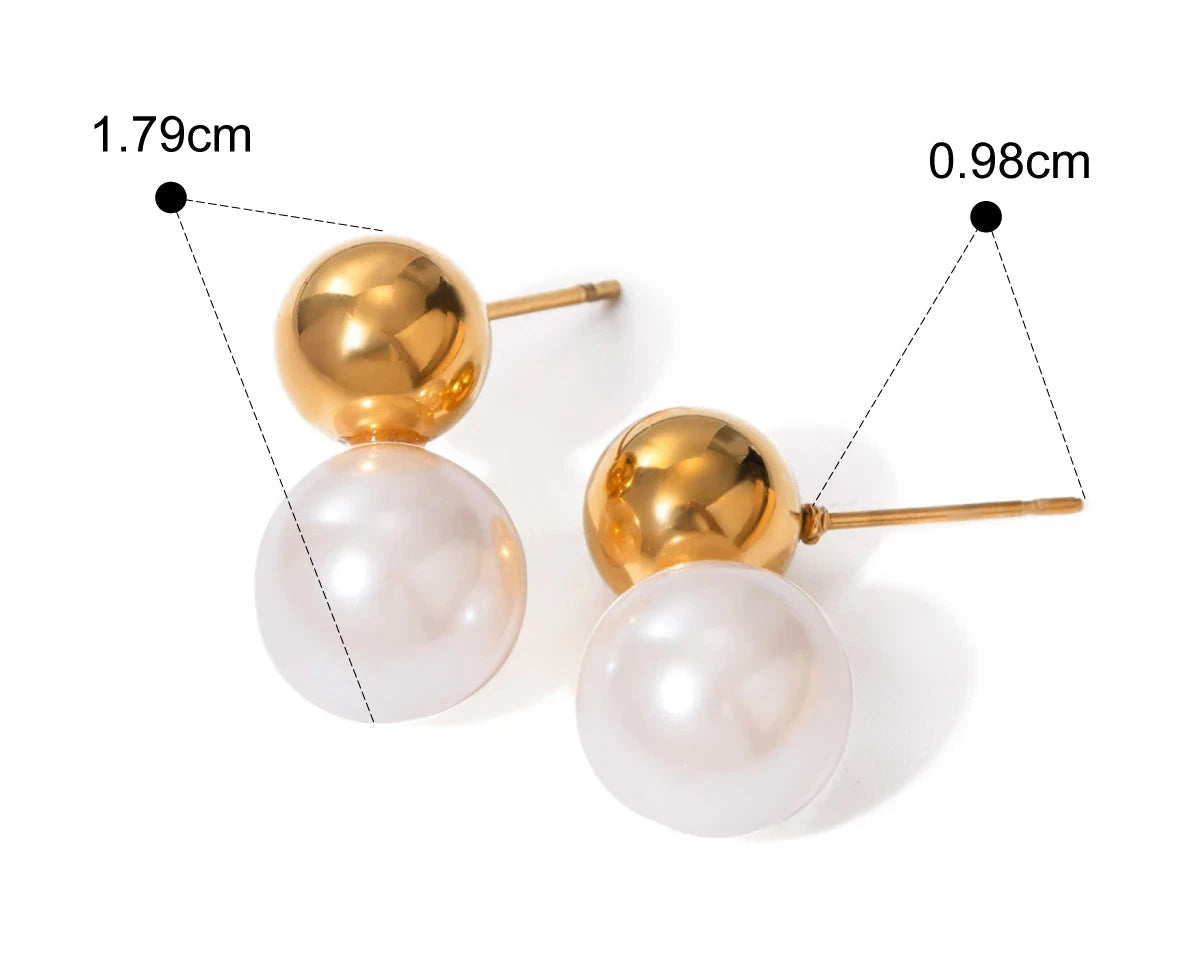 Minimalist Pearl Drop Earrings
