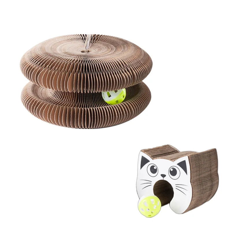 Magic Accordion Cat Toy – Claw-Safe Fun & Cozy Bed
