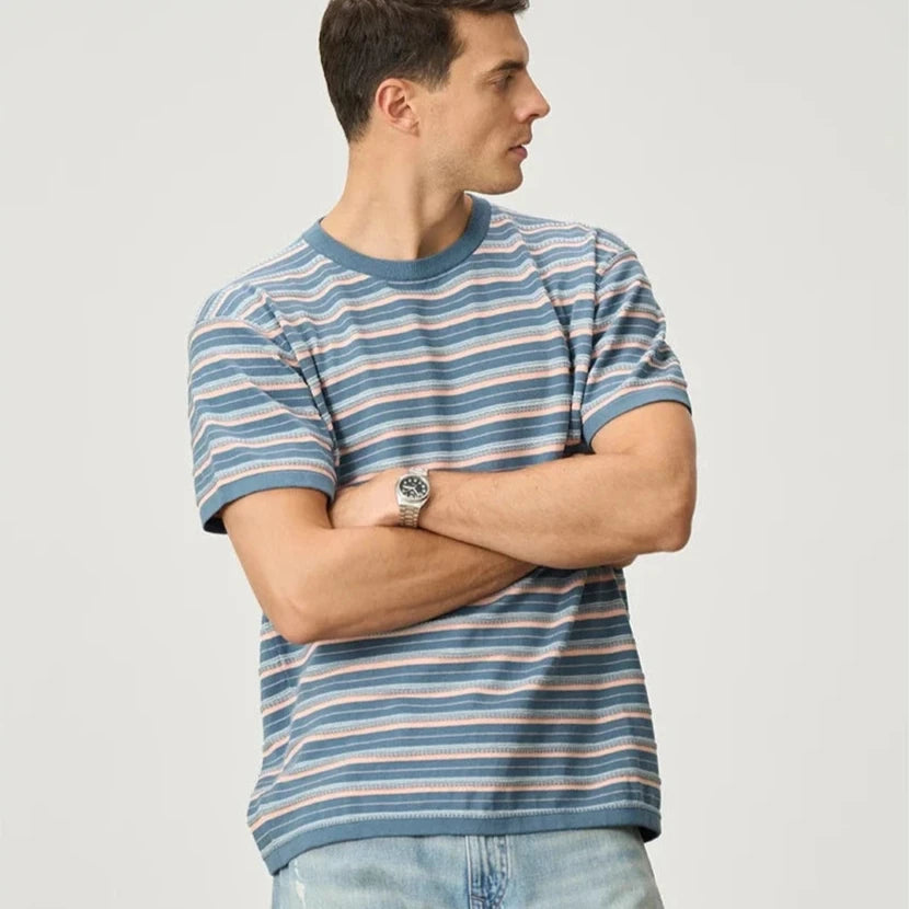 Summer Striped Knit T-Shirt