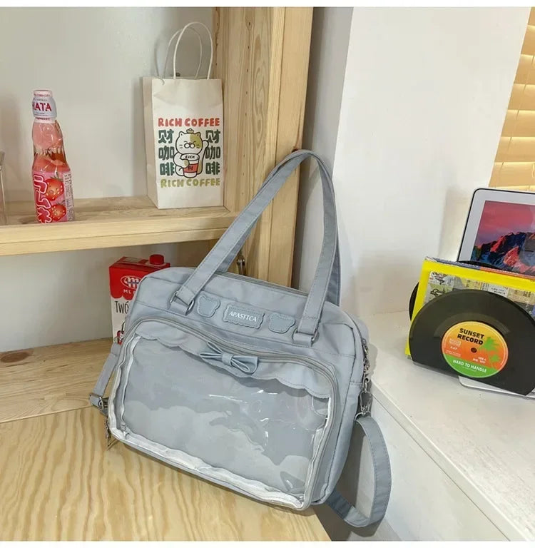 Transparent Ita Bag – Cute Canvas Crossbody for Girls