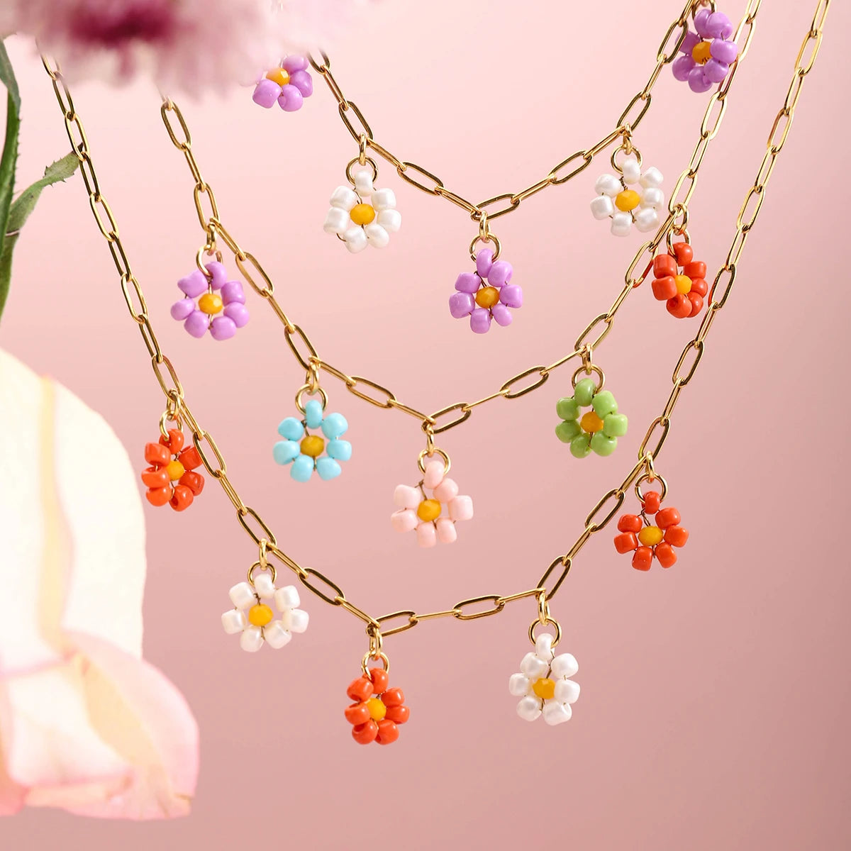 Sweet Flower Pendant Necklace