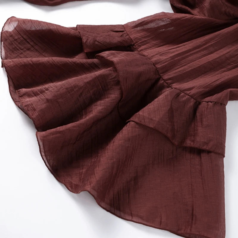 Flounce Mini Dress – Chiffon Romance with Modern Flow