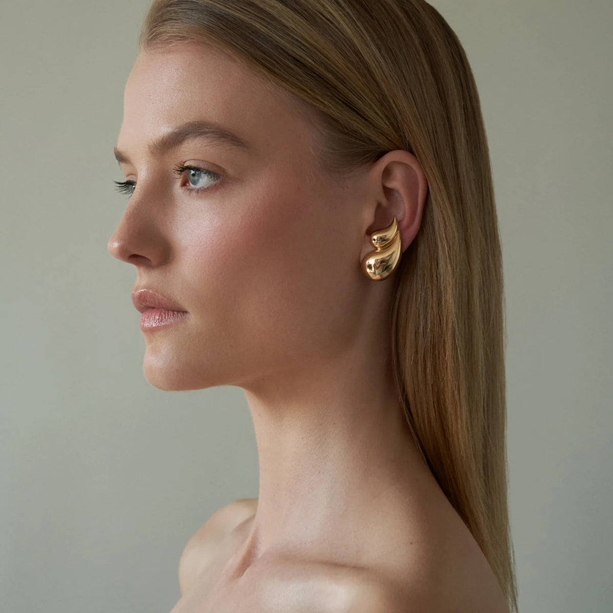 Double-Layer Water Drop Earrings