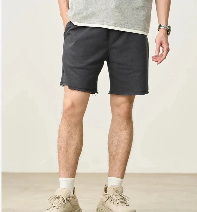 Oversized Raw Hem Shorts