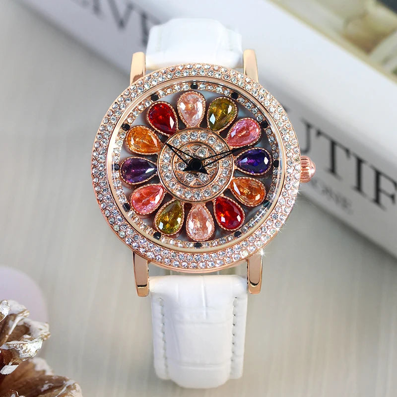 Women's White Belt Quartz Watch