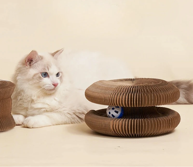 Magic Accordion Cat Toy – Claw-Safe Fun & Cozy Bed
