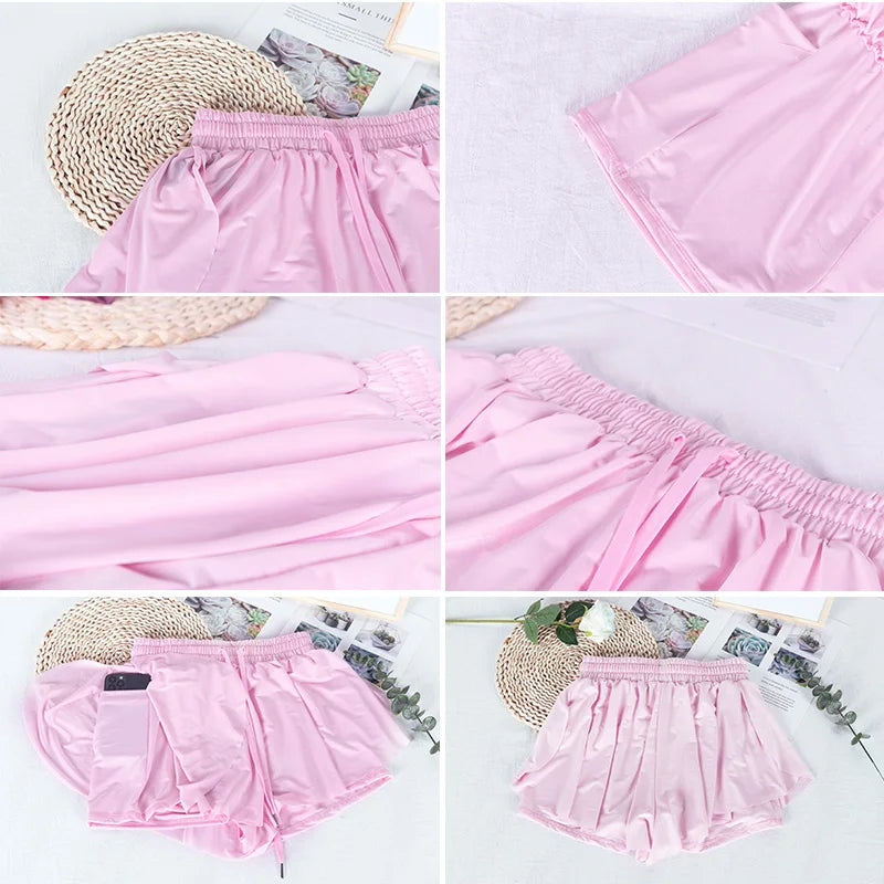 2-in-1 Flowy Athletic Shorts – Feminine &amp; Functional
