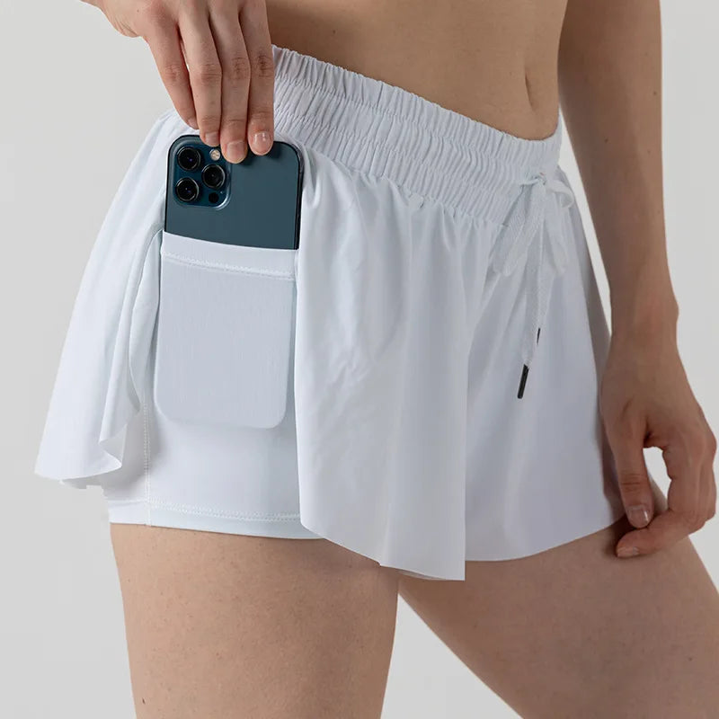 2-in-1 Flowy Athletic Shorts – Feminine &amp; Functional