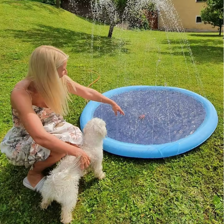 Cooling Dog Sprinkler Pad – Summer Splash Fun