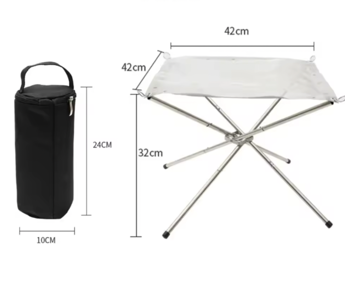 Portable Fire Pit – Foldable Mesh BBQ Pit for Camping