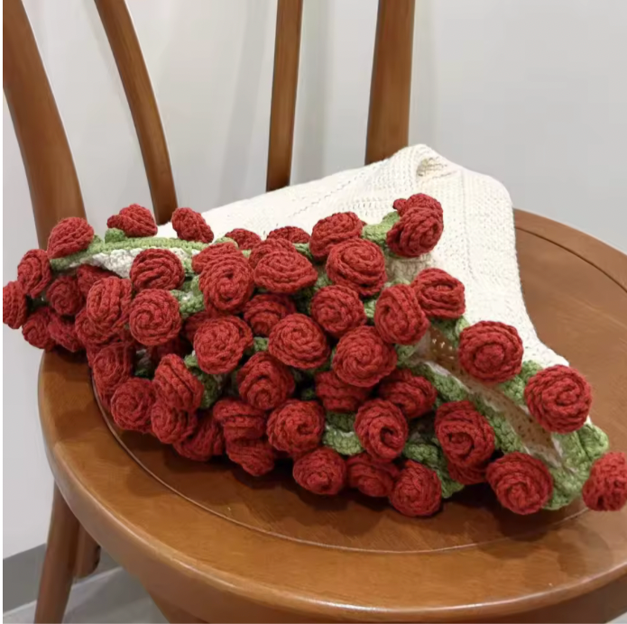 Rose Bouquet Blanket – Handmade Gift That Transforms
