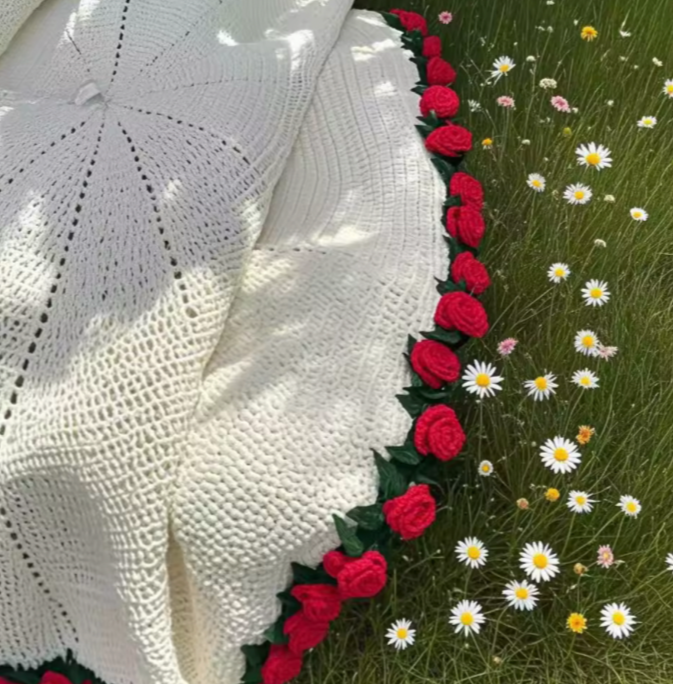 Rose Bouquet Blanket – Handmade Gift That Transforms