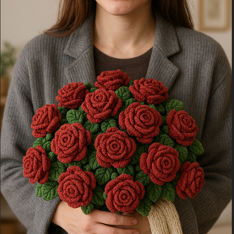 Rose Bouquet Blanket – Handmade Gift That Transforms