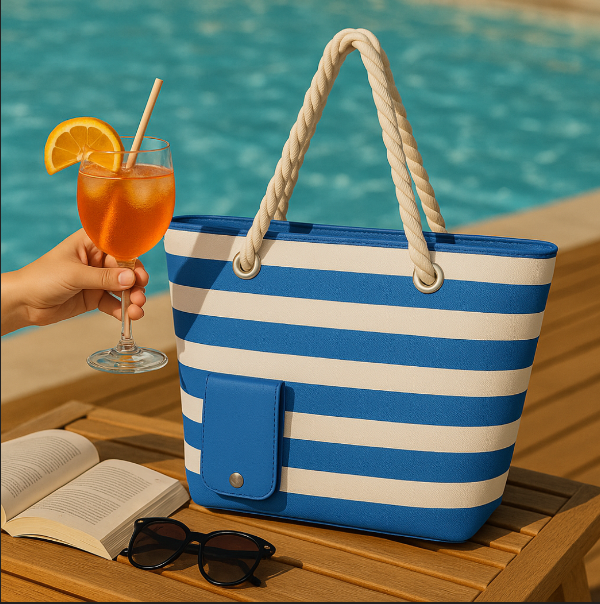 1.5L Portable Thermal Lunch Bag with Wine Pocket