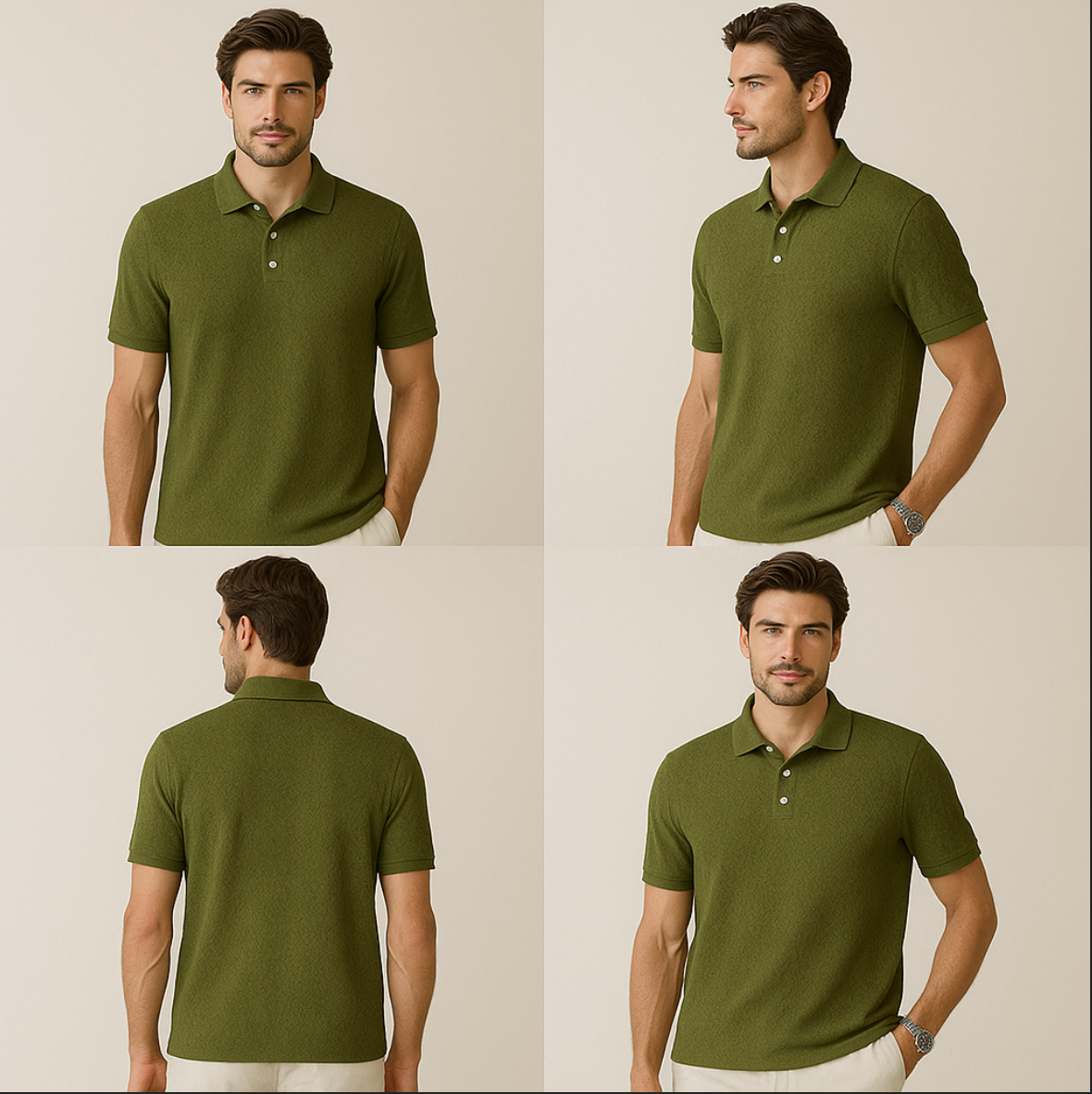 2025 Summer Men’s Floral Polo Shirt