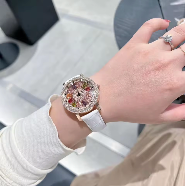 Women's White Belt Quartz Watch