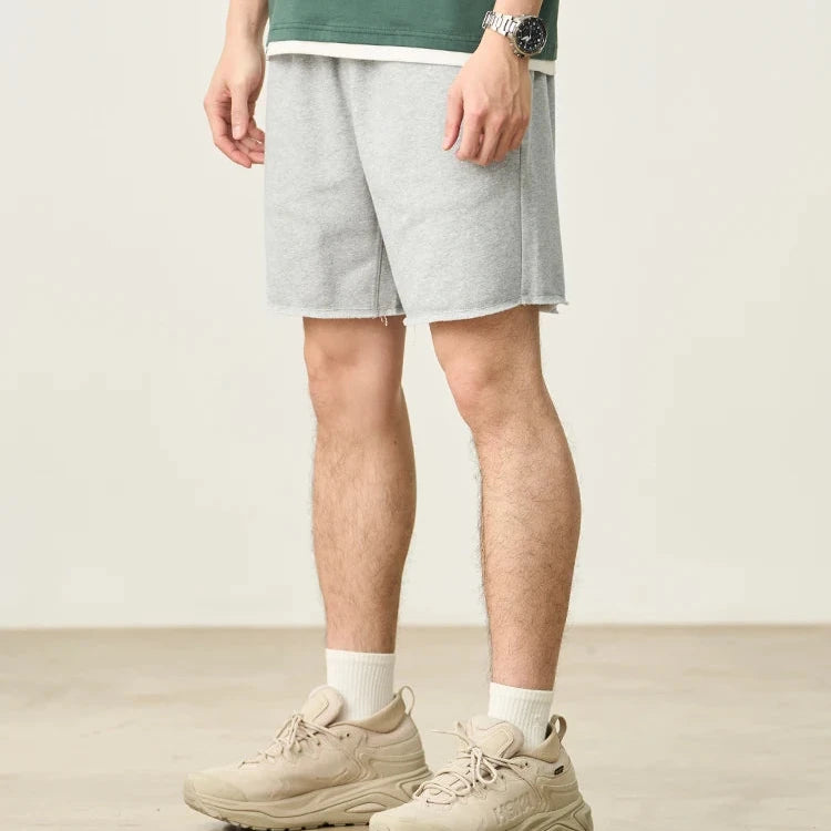 Oversized Raw Hem Shorts