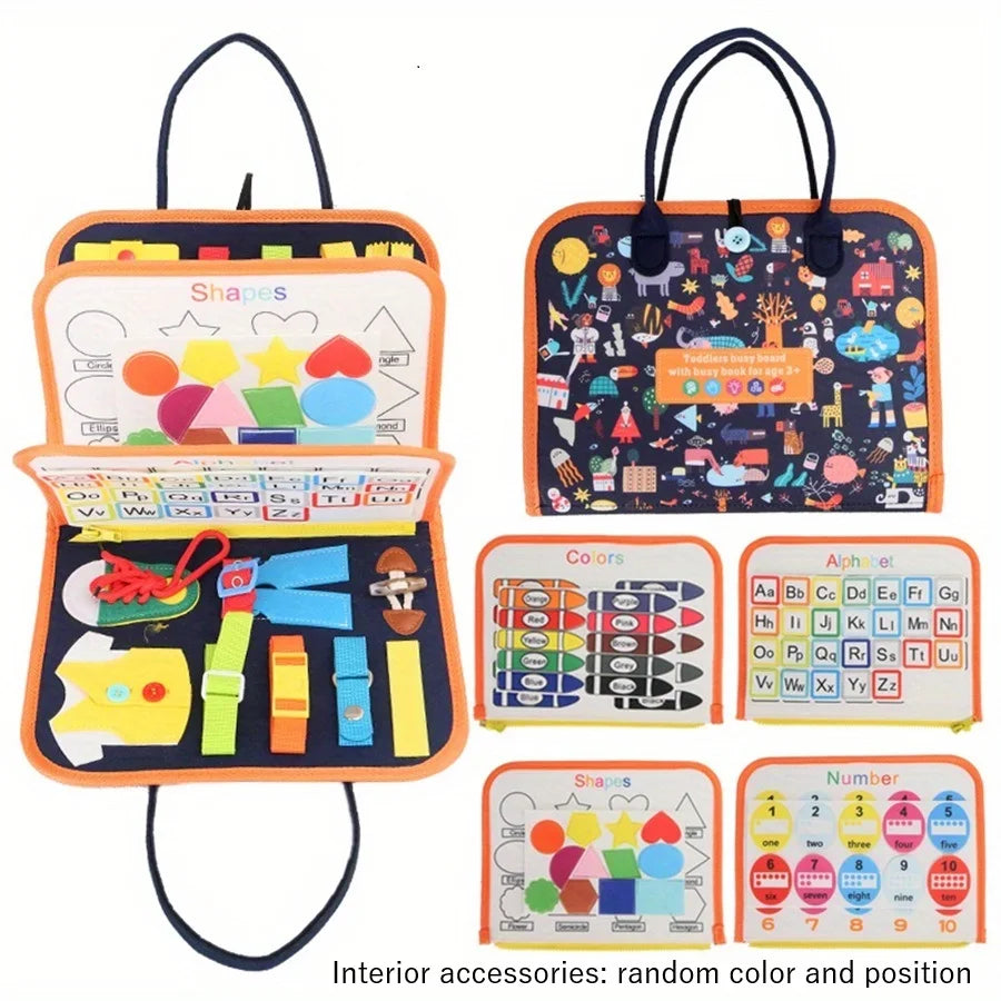 Montessori Busy Board – Travel-Ready Sensory Toy