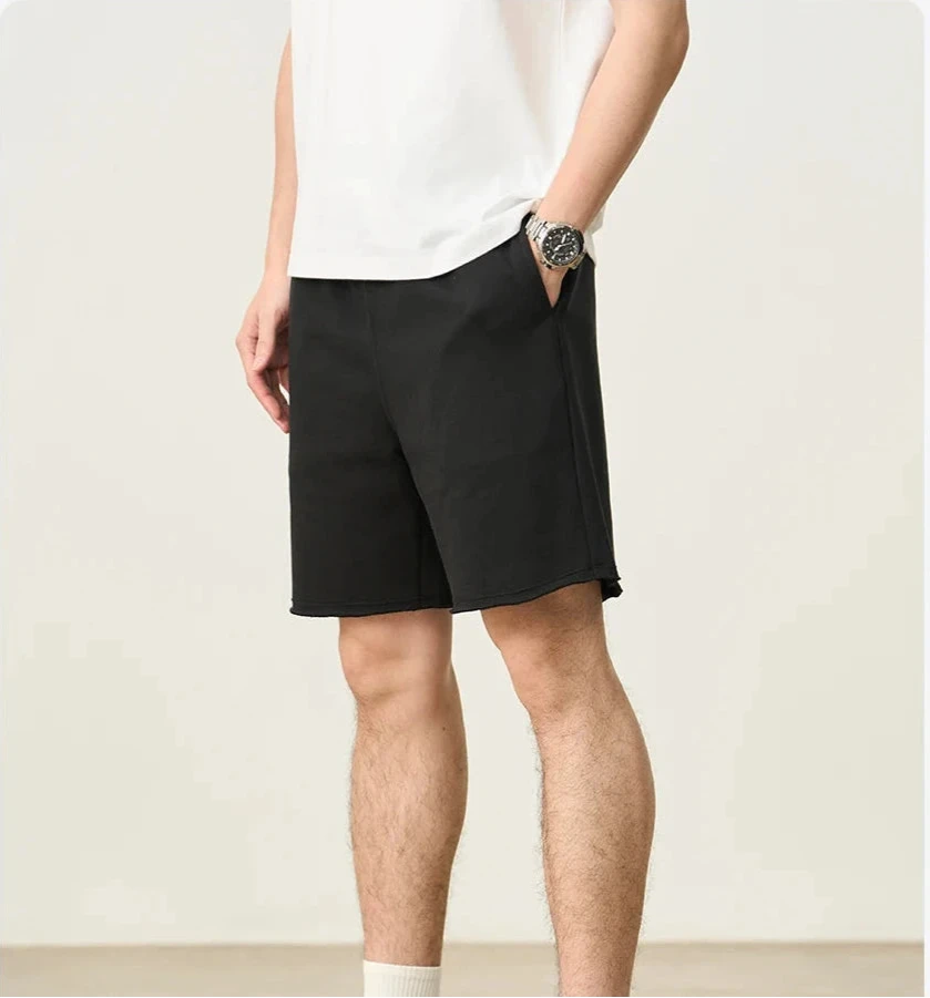 Oversized Raw Hem Shorts