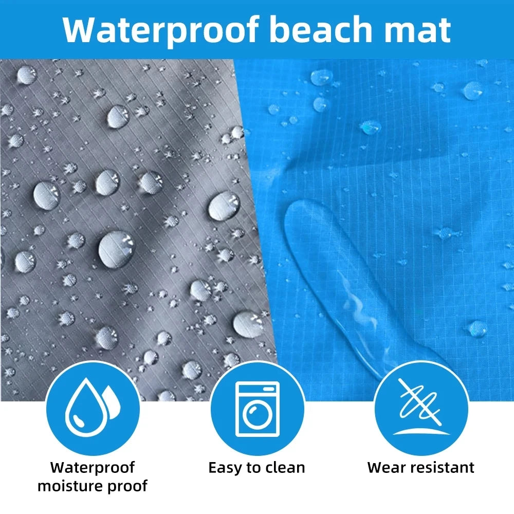 Waterproof Beach Blanket – Foldable Outdoor Mat (2x2m)