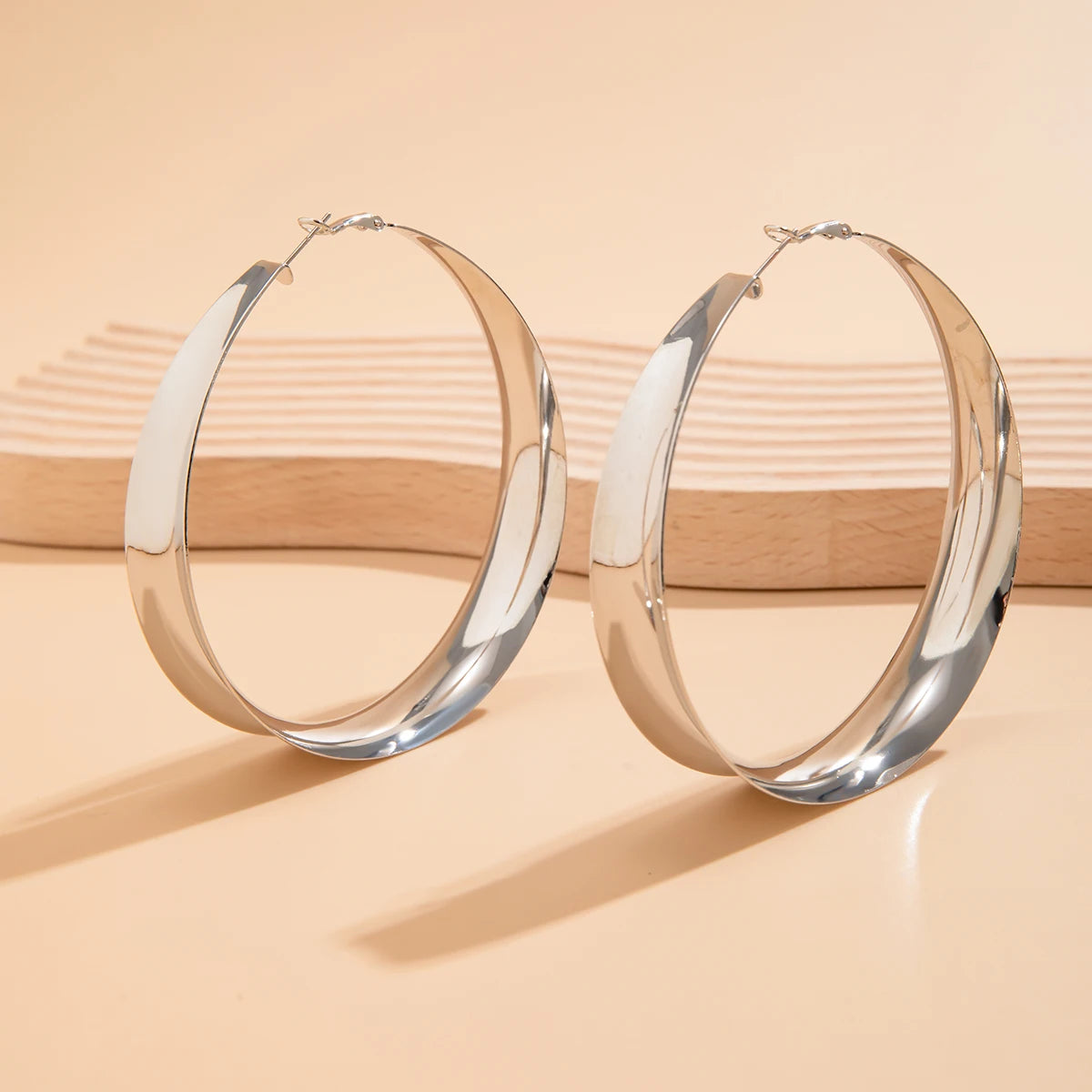 Imperial Shine Exaggerated Big Hollow Round Hoop Earrings – Fashion Statement Jewelry