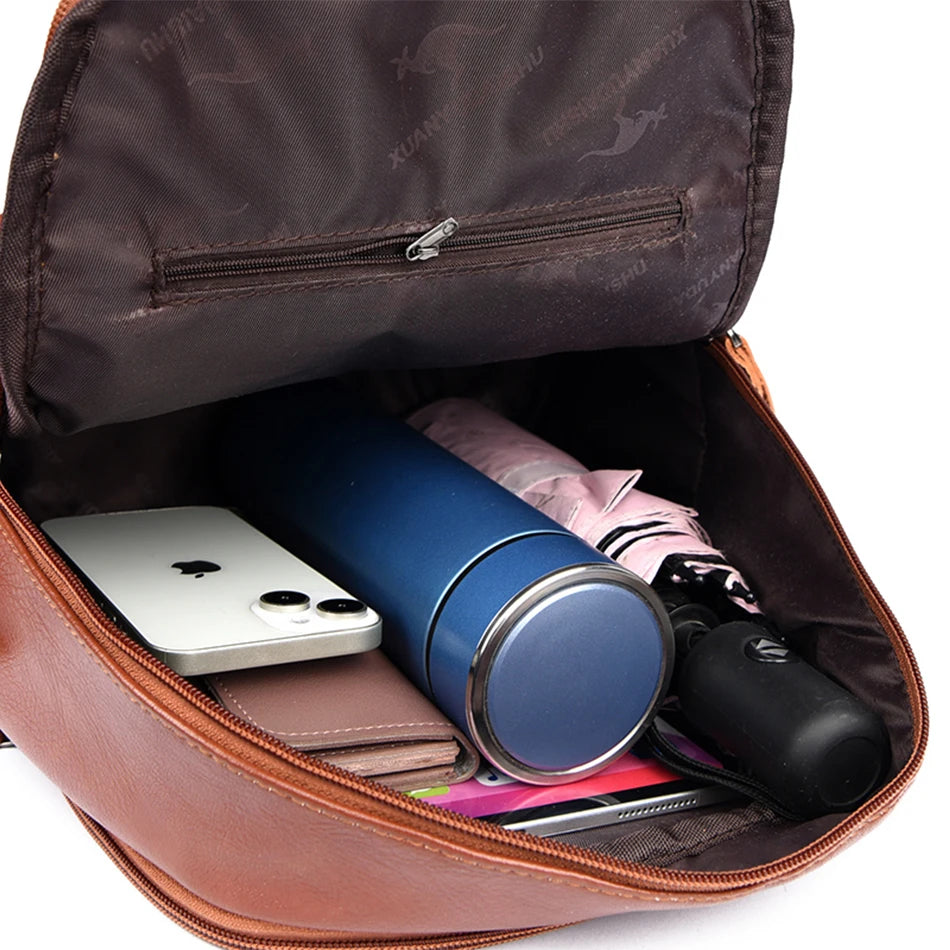 Luxury Leather Travel Backpack – Chic Meets Functional