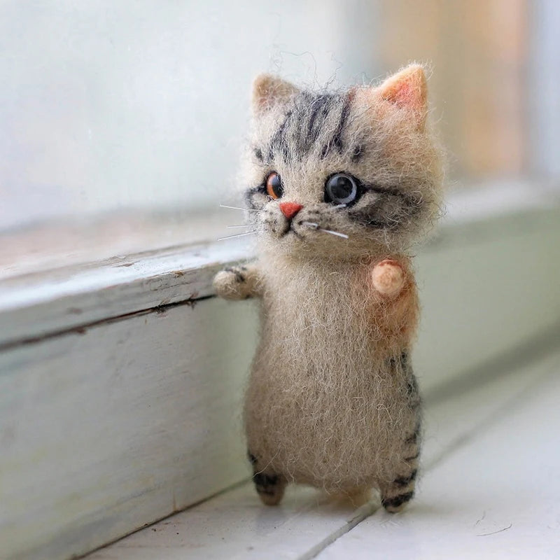 DIY Needle Felt Kit – Cute Cat Wool Felting for Beginners