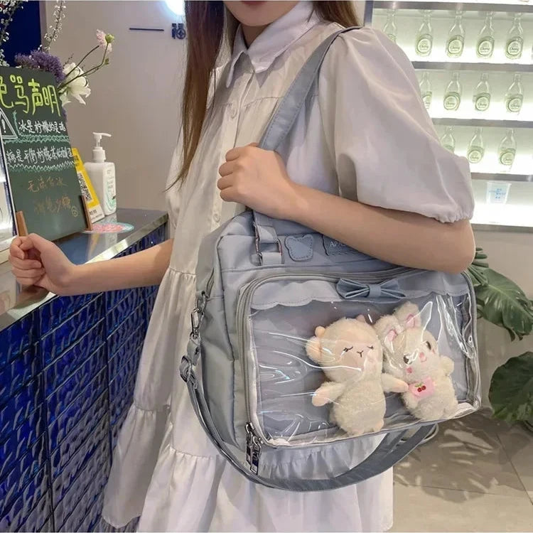 Transparent Ita Bag – Cute Canvas Crossbody for Girls