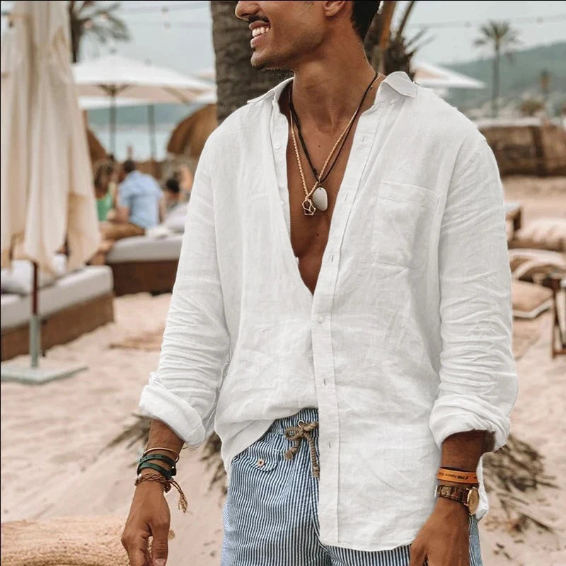 Men’s Oversized Long Sleeve Shirt – Effortless Style for Spring & Summer