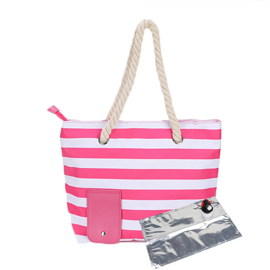 1.5L Portable Thermal Lunch Bag with Wine Pocket